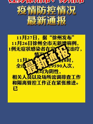 徐州疫情最新消息更新，今日动态报告